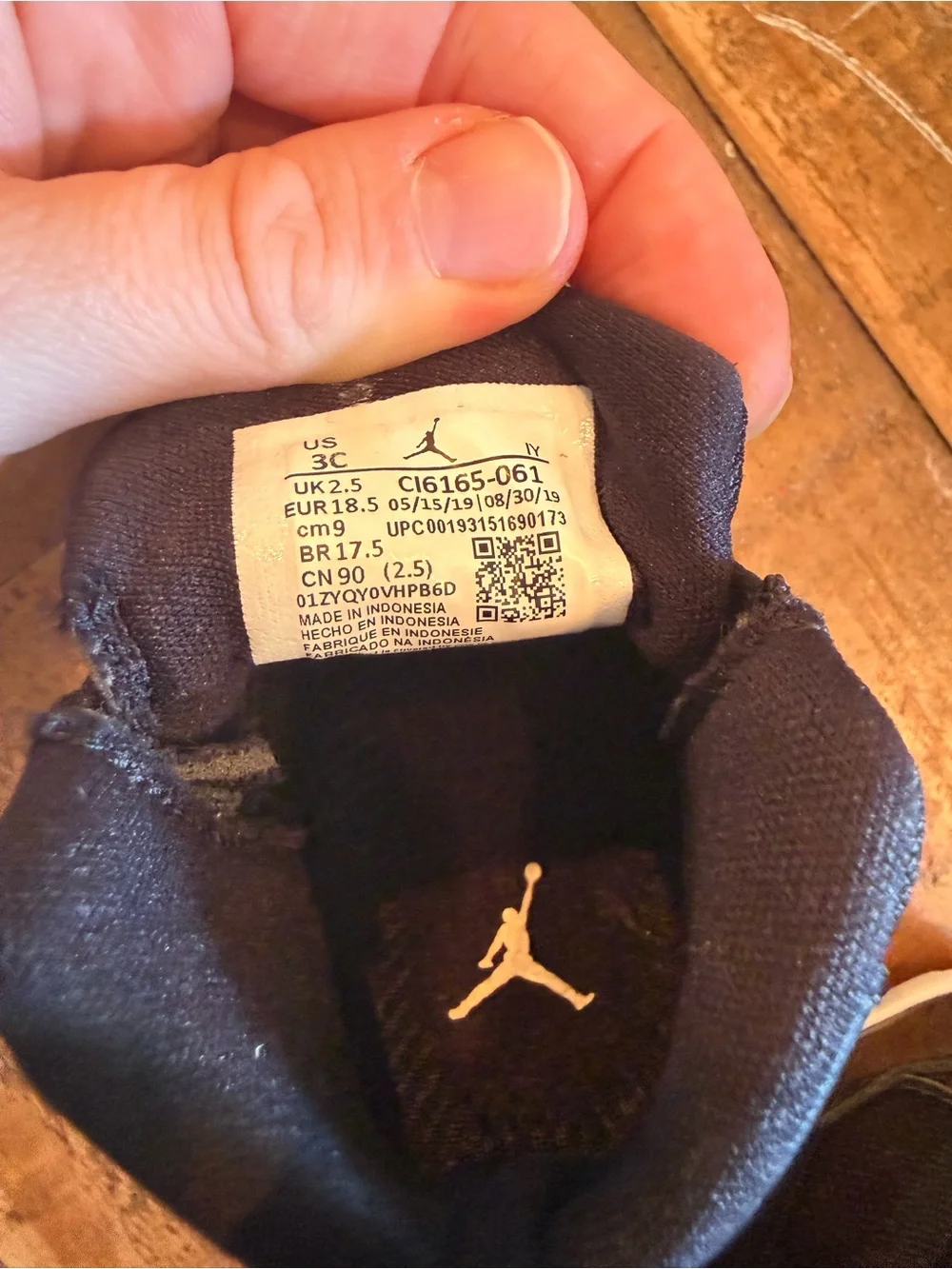 Jordan 11 Crib Bootie Baby Black and White Slip-On Sneakers - 3C